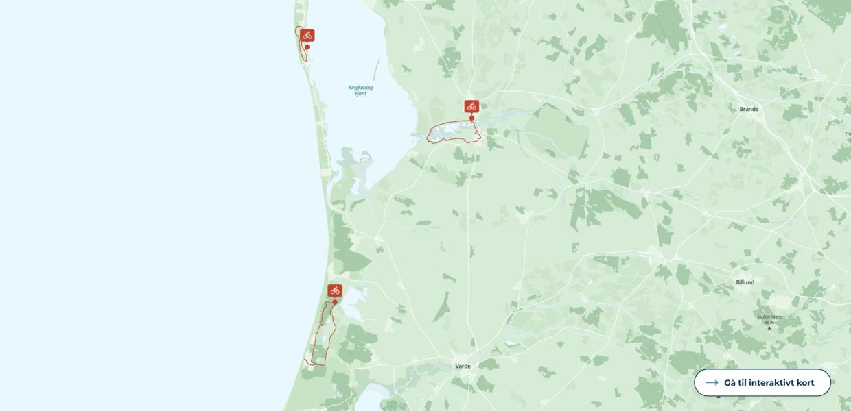Kort over ruter - Cykelnetværk 2024 - Version 2.0